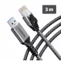 Goobay AXAGON ADE-AM30 USB-A Gigabit Ethernet-adapter met geïntegreerde 3 m CAT6-kabel, RJ-45