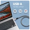 Goobay AXAGON ADE-AM30 USB-A Gigabit Ethernet-adapter met geïntegreerde 3 m CAT6-kabel, RJ-45