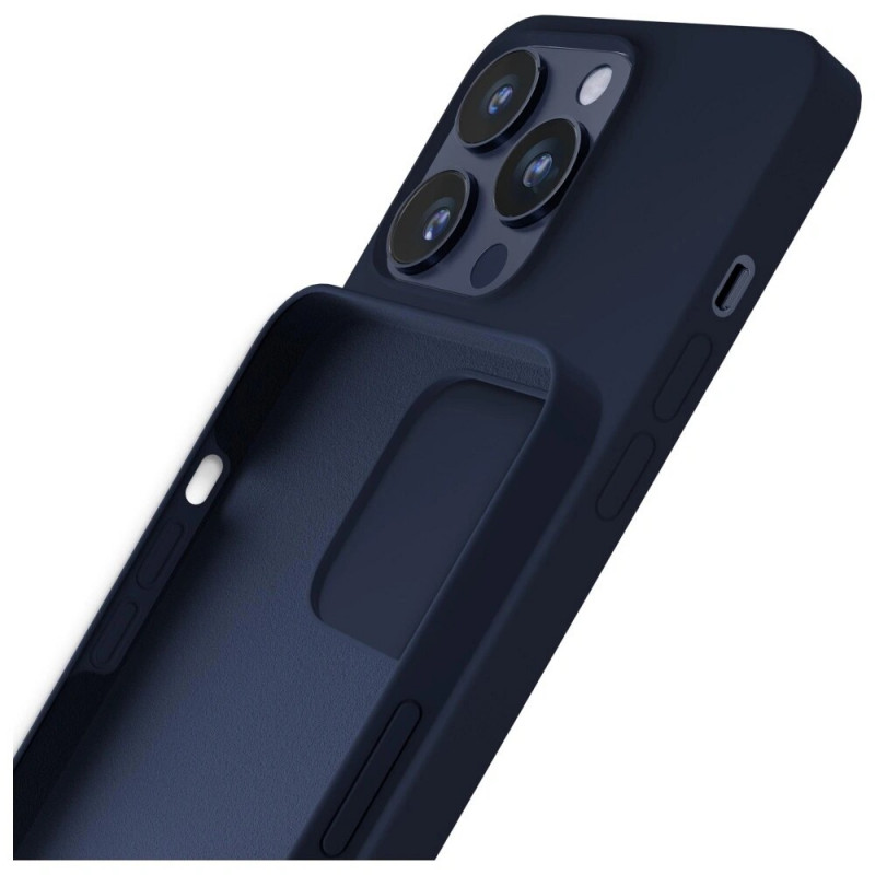 3MK Silicone Case voor Apple iPhone 16 Pro Max, marineblauw