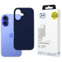 3MK Silicone Case voor Apple iPhone 16 Plus, marineblauw
