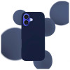 3MK Silicone Case voor Apple iPhone 16 Plus, marineblauw