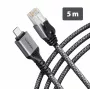 Goobay AXAGON ADE-CM50 USB-C Gigabit Ethernet-adapter met geïntegreerde 5 m CAT6-kabel, RJ-45