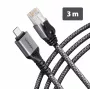 Goobay AXAGON ADE-CM30 USB-C Gigabit Ethernet-adapter met geïntegreerde 3 m CAT6-kabel, RJ-45