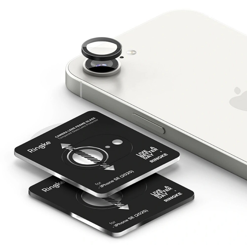 Ringke Camera Frame Protector voor Apple iPhone 17e / 16e, zwart (2 stuks)