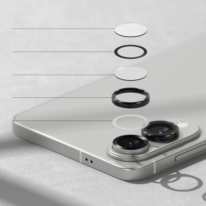 Ringke Cameraframebeschermer voor Samsung Galaxy S25 Edge, zwart
