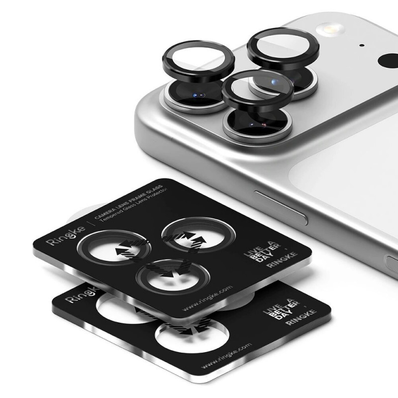 Ringke Cameraframebeschermer voor Apple iPhone 17 Pro / 17 Pro Max, zwart (2 st.)