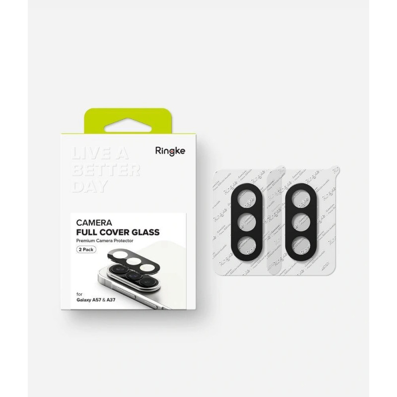 Ringke Camera Full Cover voor Samsung Galaxy A37 / A57 5G, zwart (2 stuks)