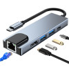 Tech-Protect V3 5in1 USB-C-hub, grijs