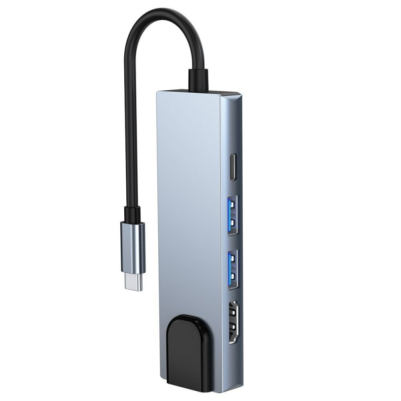Tech-Protect V3 5in1 USB-C-hub, grijs