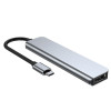 Tech-Protect V4 6-in-1 USB-C-hub, grijs