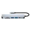 Tech-Protect V4 6-in-1 USB-C-hub, grijs