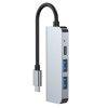 Tech-Protect V2 4-in-1 USB-C-hub, grijs