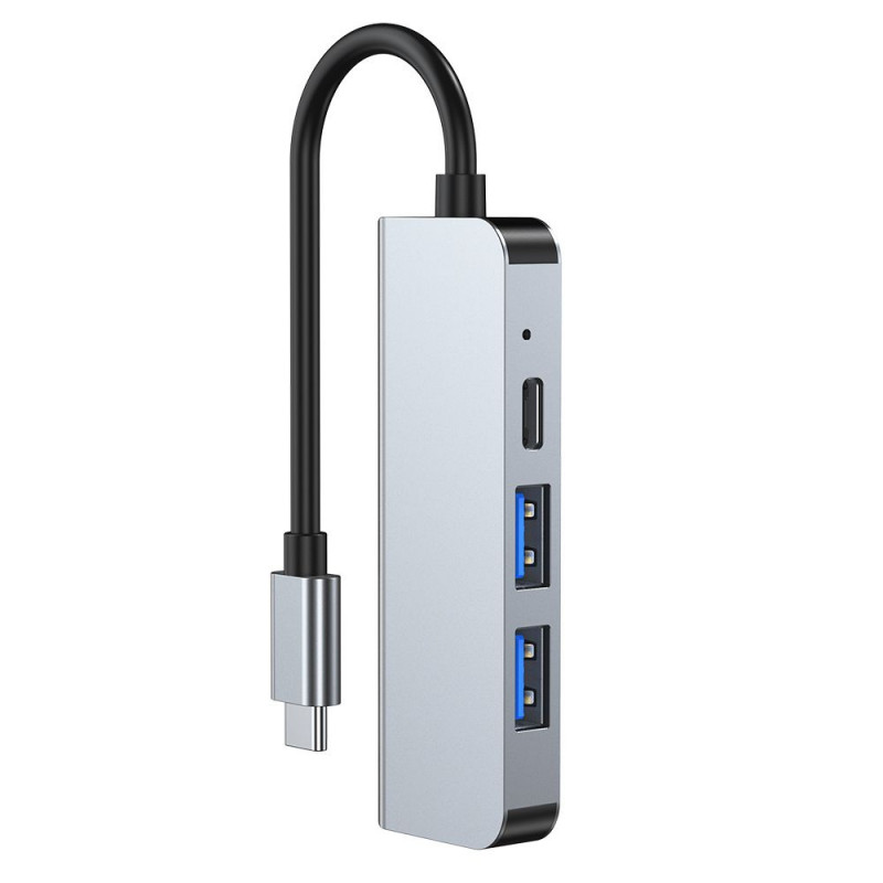 Tech-Protect V2 4-in-1 USB-C-hub, grijs