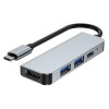 Tech-Protect V2 4-in-1 USB-C-hub, grijs