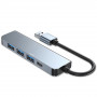 Tech-Protect V0-HUB 5in1 USB-A hub, grijs