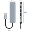 Tech-Protect V0-HUB 5in1 USB-A hub, grijs