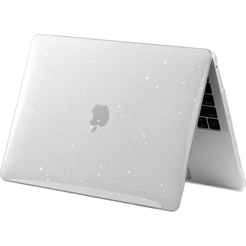 Tech-Protect SmartShell-hoes voor Apple MacBook Air 13 2022-2024, glitter transparant