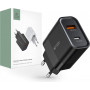 Tech-Protect C30W 2-poorts wandlader, USB-C PD 30W en USB-A QC 3.0, zwart