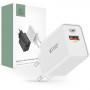 Tech-Protect NC30W 2-poorts wandlader PD 30W QC 3.0, wit