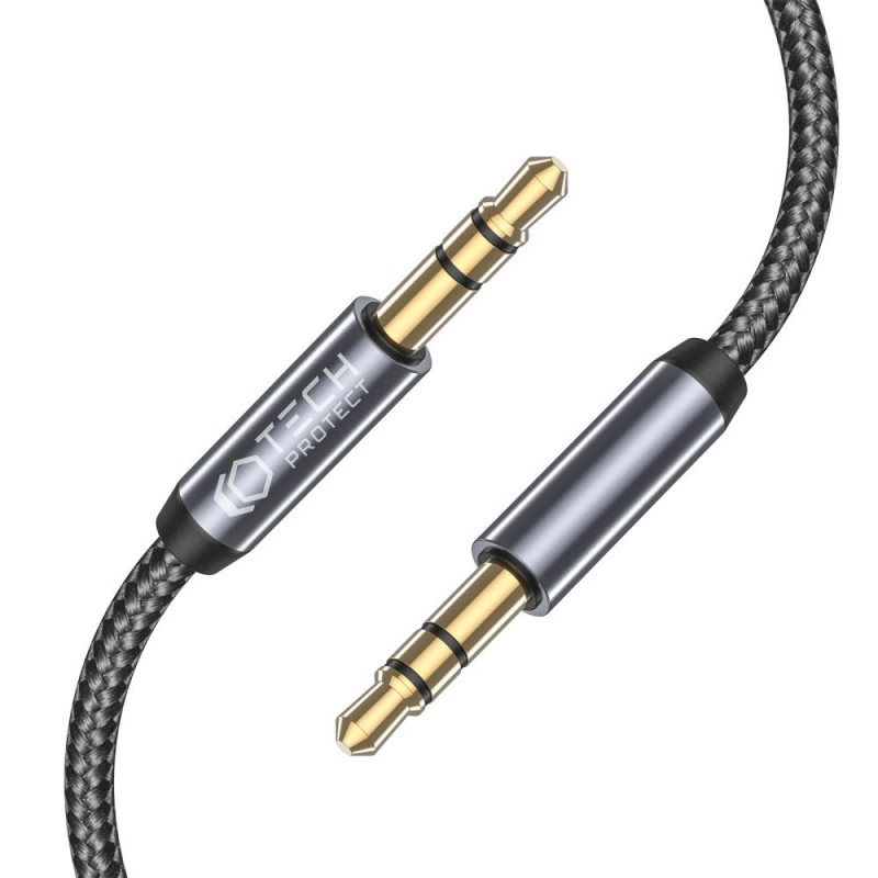 Tech-Protect UltraBoost 3,5 mm mini-jack naar 3,5 mm mini-jack kabel, 1,5 m, zwart
