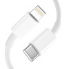 Tech-Protect C20W 2-poorts wandlader PD 20W QC 3.0 met Lightning-kabel, wit