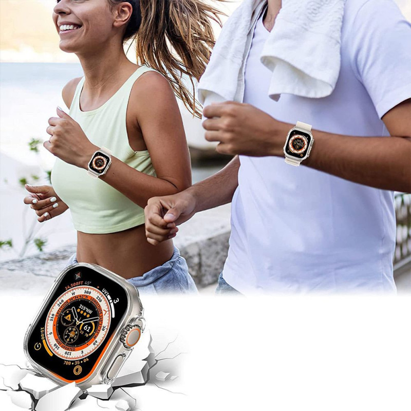 Tech-Protect Defense360 hoesje voor Apple Watch Ultra 1 / 2 / 3 49 mm, transparant