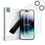 Tech-Protect Supreme Set gehard glas voor Apple iPhone 15, transparant (2+1 st.)