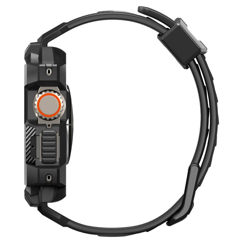 Spigen Rugged Armor Pro bandhoesje voor Apple Watch Ultra 1 / 2 / 3 49 mm, zwart
