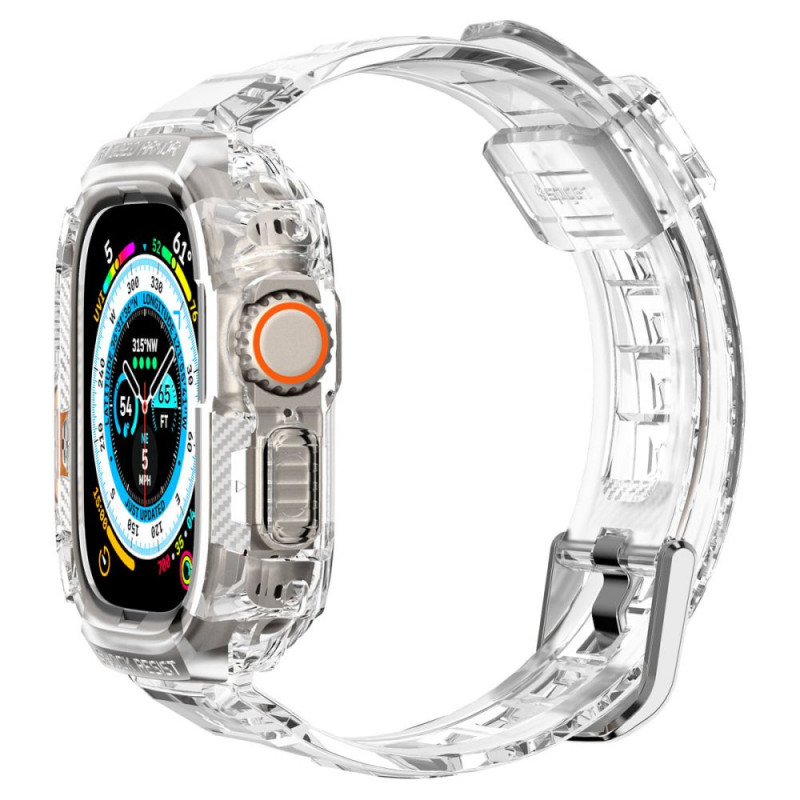 Spigen Rugged Armor Pro bandhoesje voor Apple Watch Ultra 49 mm, kristalhelder