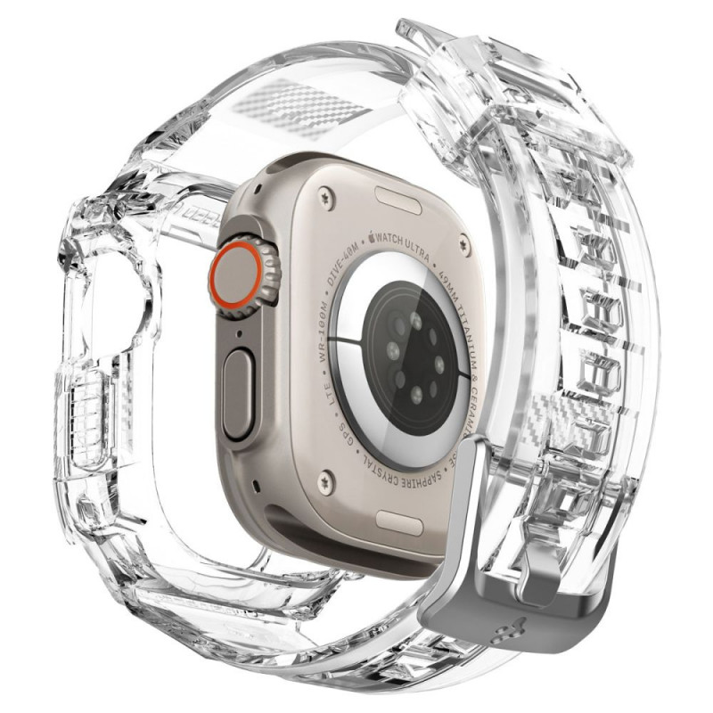 Spigen Rugged Armor Pro bandhoesje voor Apple Watch Ultra 49 mm, kristalhelder