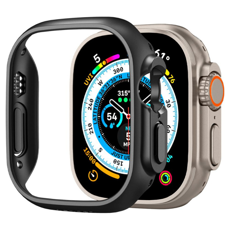 Spigen Thin Fit hoesje voor Apple Watch Ultra 1 / 2 / 3 49 mm, zwart