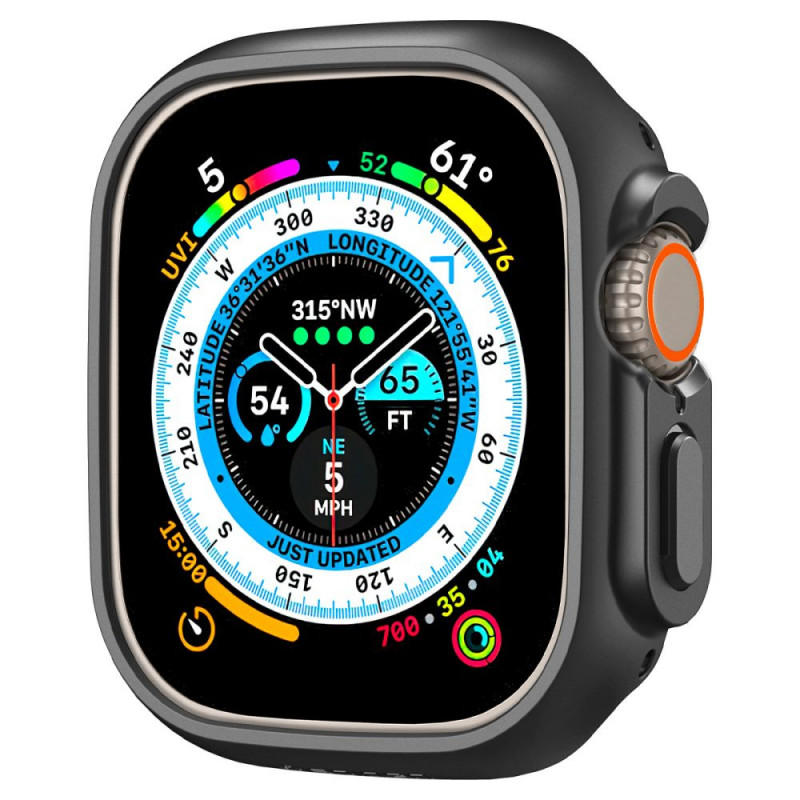 Spigen Thin Fit hoesje voor Apple Watch Ultra 1 / 2 / 3 49 mm, zwart
