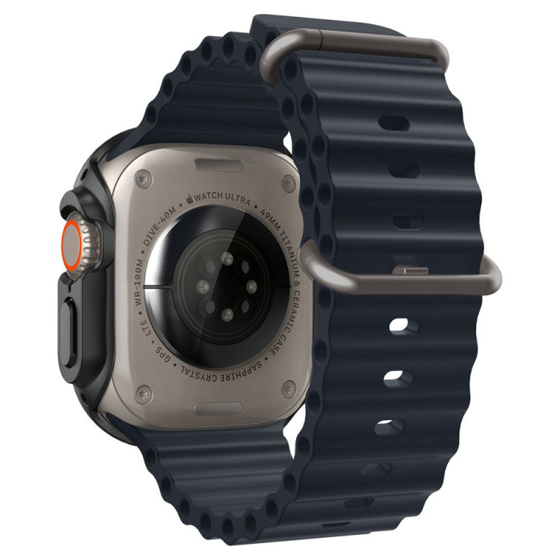 Spigen Thin Fit hoesje voor Apple Watch Ultra 1 / 2 / 3 49 mm, zwart