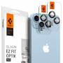 Spigen Optik.tR EZ Fit cameralensbeschermer voor Apple iPhone 14 / 14 Plus / 15 / 15 Plus, zwart (2 st.)
