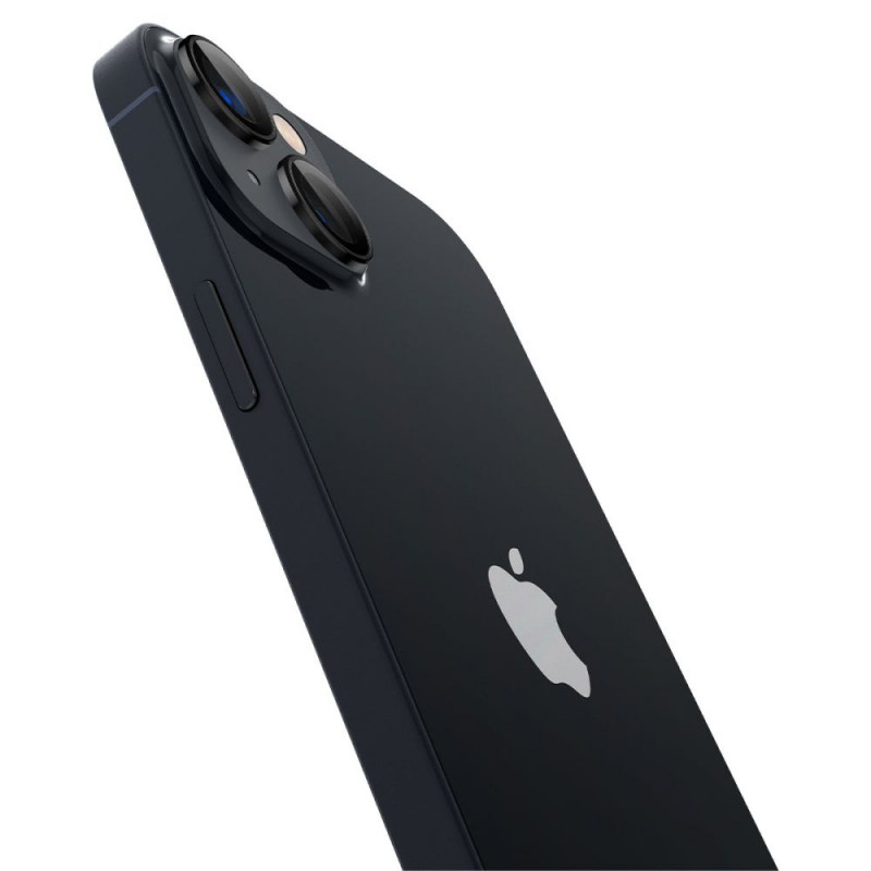 Spigen Optik.tR EZ Fit cameralensbeschermer voor Apple iPhone 14 / 14 Plus / 15 / 15 Plus, zwart (2 st.)