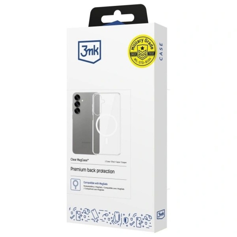 3MK Clear MagCase voor Samsung Galaxy S25+, MagSafe, transparant