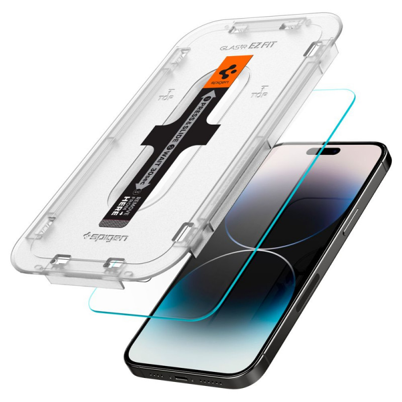 Spigen GLAS.tR EZ Fit gehard glas voor Apple iPhone 14 Pro Max (2 stuks)