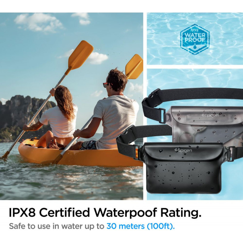 Spigen Aqua Shield A620 universele waterdichte heuptas IPX8, zwart
