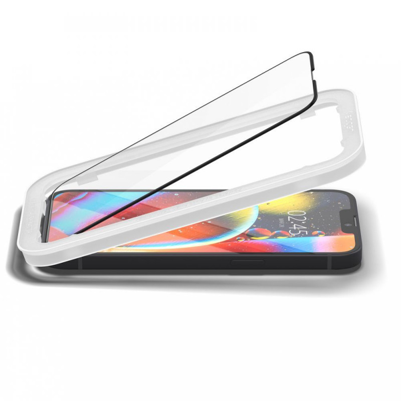 Spigen ALM Glass FC gehard glas voor Apple iPhone 13 / 13 Pro / 14, zwart