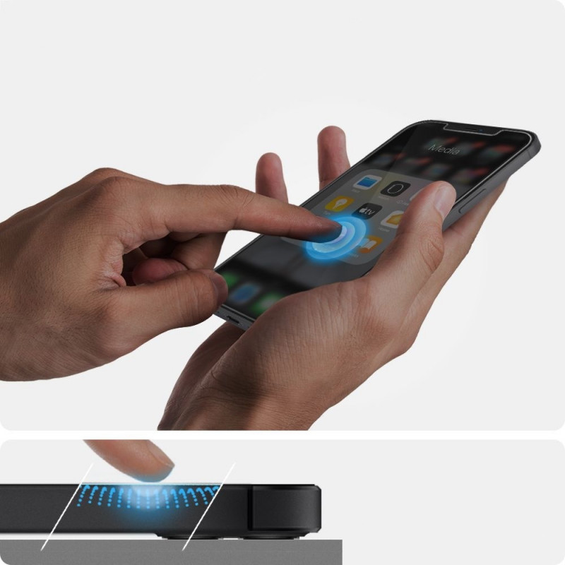 Spigen GLAS.tR EZ Fit gehard glas voor Apple iPhone 12 / 12 Pro (2 stuks)