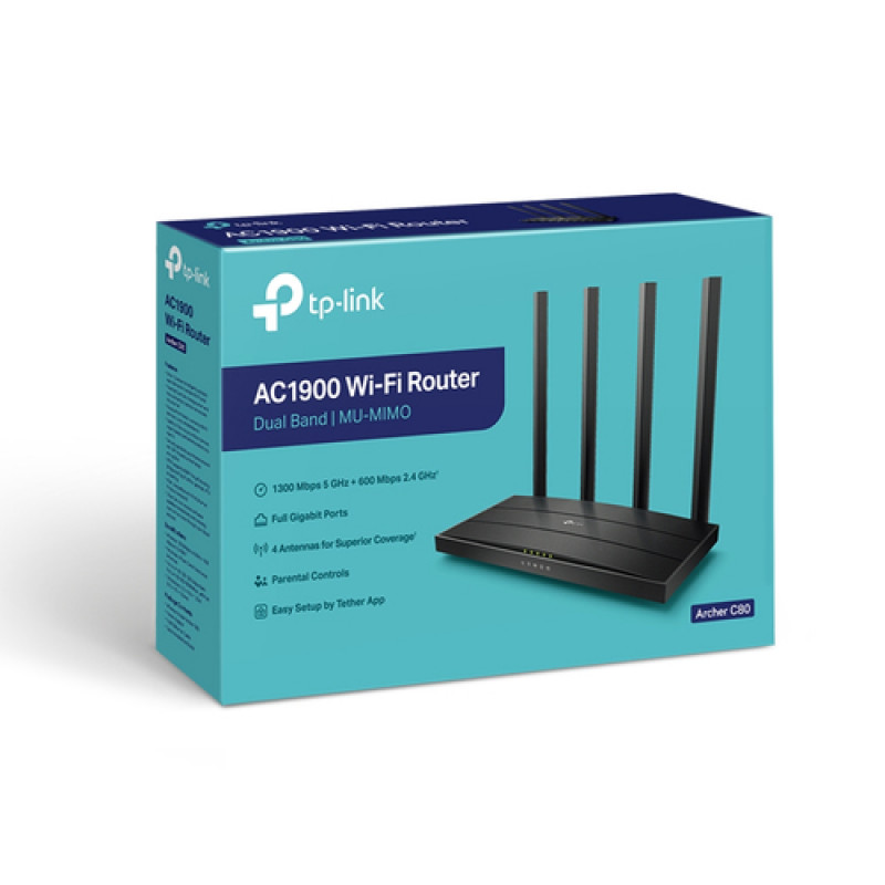 TP-Link Archer C80 AC1900 draadloze dual-band router (V2.4)