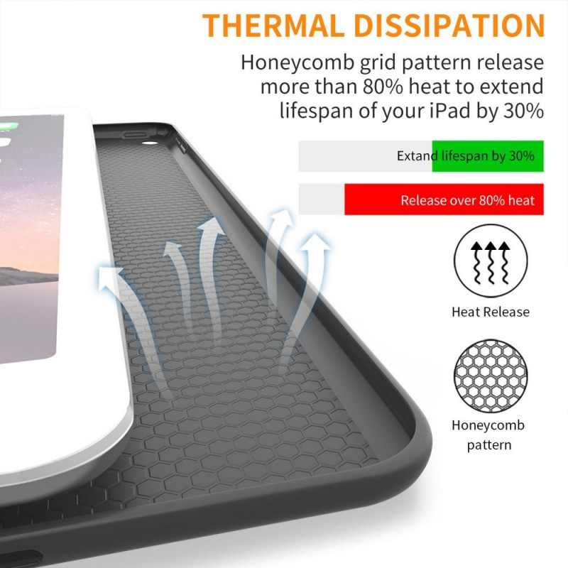 Tech-Protect Smartcase THP770BLK hoes voor Apple iPad 9.7 (2017/2018, 5e/6e gen.), zwart