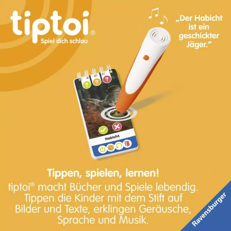 Ravensburger tiptoi Wieso? Weshalb? Warum? Quiz Unsere Vögel, Duitse editie