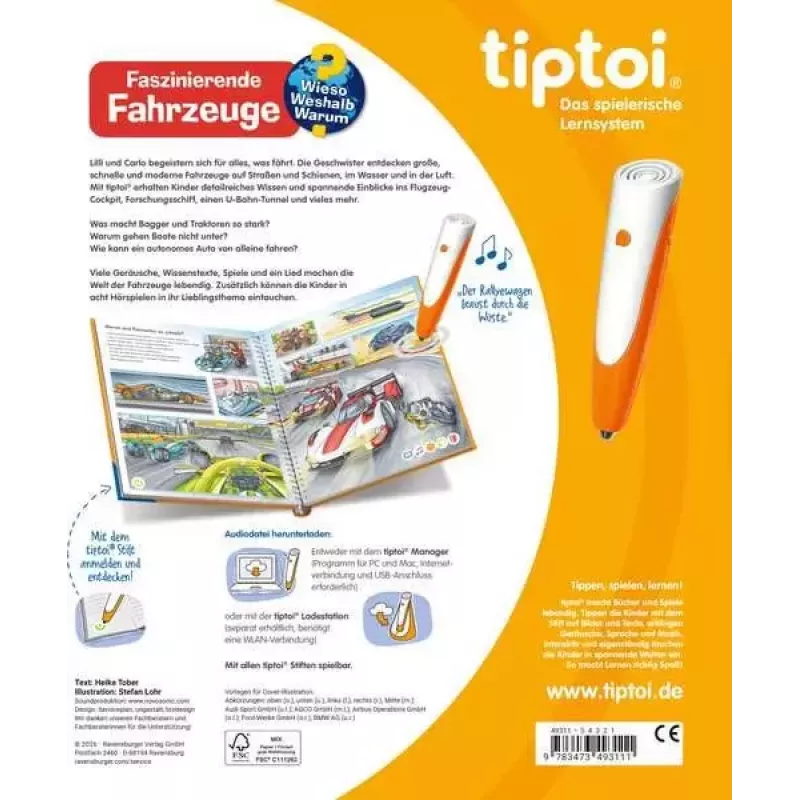 Ravensburger tiptoi Wieso? Weshalb? Warum? Faszinierende Fahrzeuge, Duitse editie