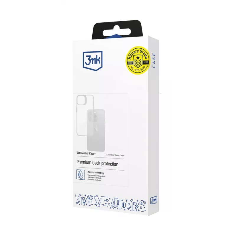 3MK Satin Armor Case+ voor Samsung Galaxy S25, transparant