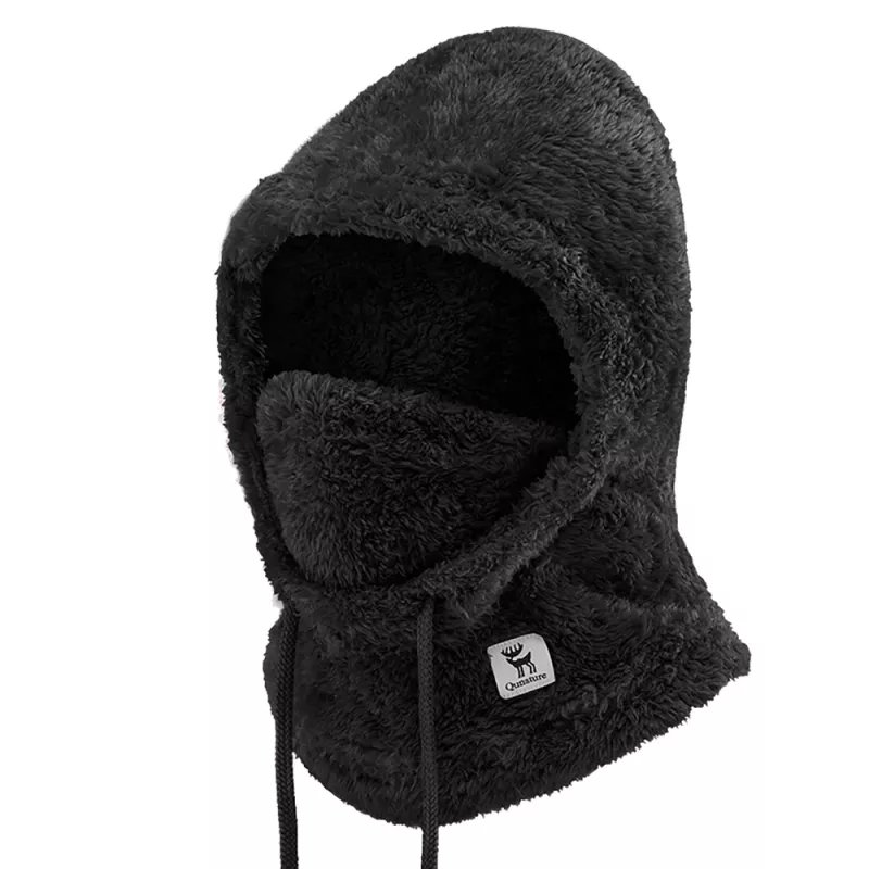 Qunature Arctic Velvet skibalaclava, maat M, zwart