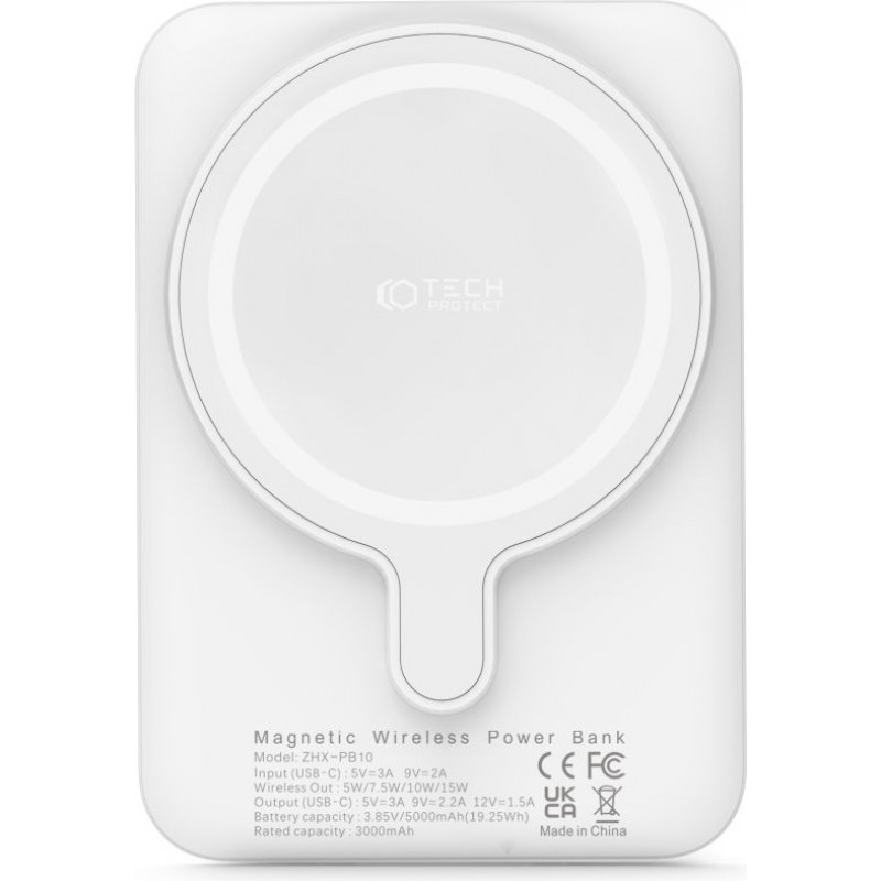 Tech-Protect PB10 LifeMag MagSafe powerbank 5000 mAh 15 W (THP1282WHT), wit