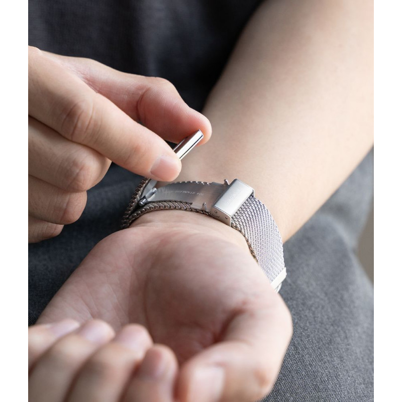 Ringke Metal One Mesh RGK12091 Apple Watch-band, 44/45/46/49 mm, zilver
