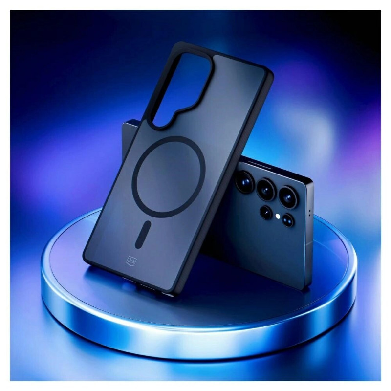 3MK Smoke MagCase voor Samsung Galaxy S25 Ultra, MagSafe, zwart, polycarbonaat