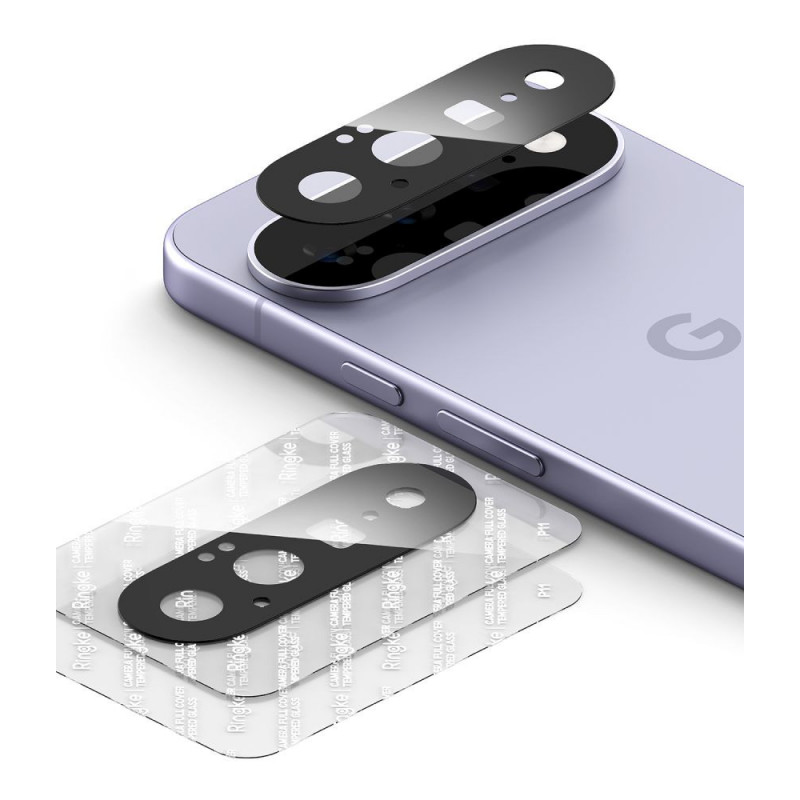 Ringke Camera Full Cover Google Pixel 11 cameralensbeschermer, 9H gehard glas, zwart (2 st.)